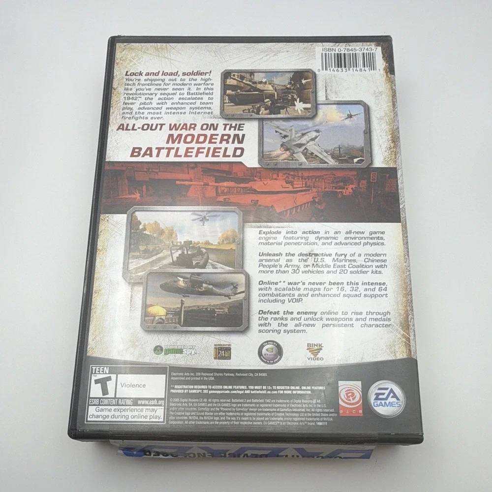 EA Games Battlefield 2 PC CD-ROM 2005 Shooter Video Game Manual Included T-Teen